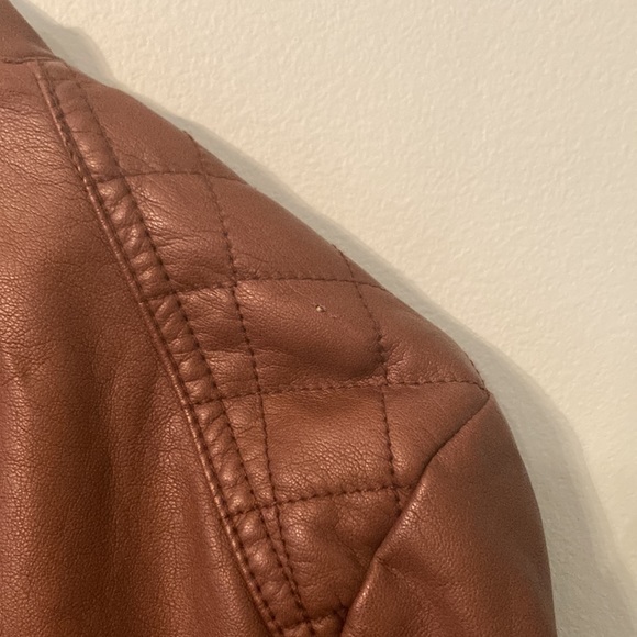 Calvin Klein brown leather jacket size medium - Picture 9 of 12